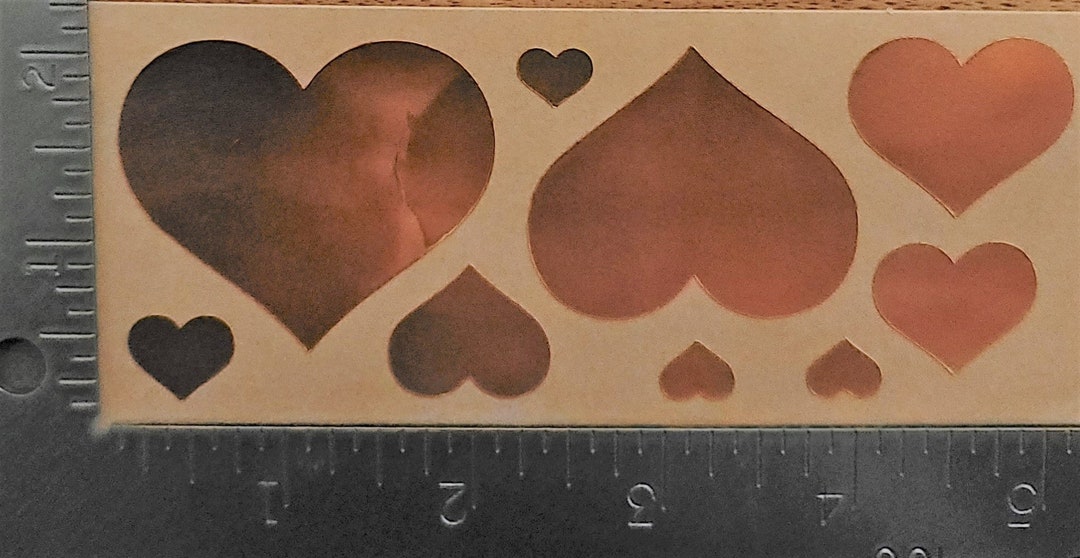 Stained Glass Copper Foil Overlay Heart Bundle Etsy