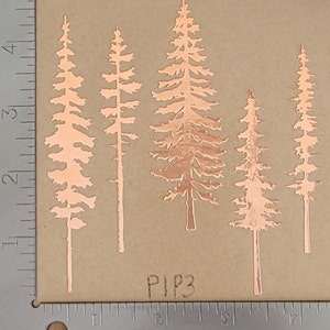 Variety 5 Pack Tree Bundle (P1P3) - Stained Glass Copper Foil Overlay