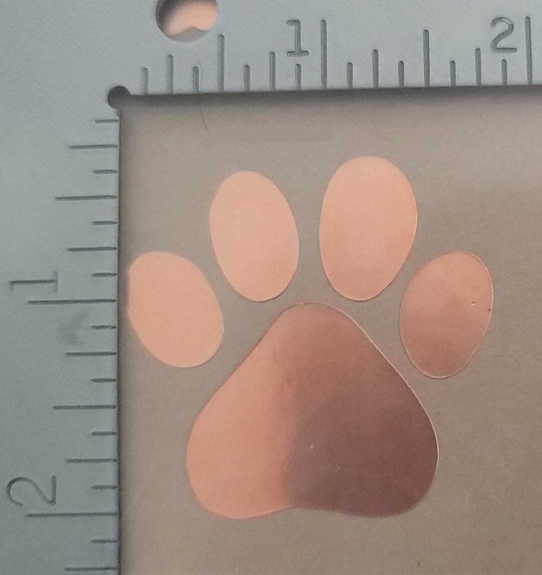 Stained Glass Copper Foil Overlay Paw Print Etsy