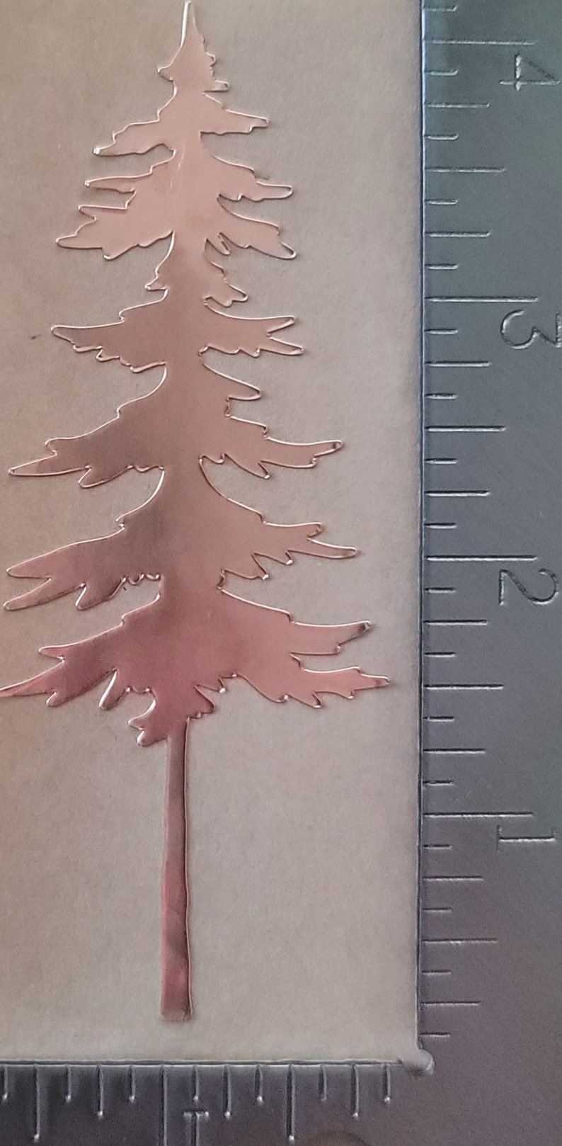 Stained Glass Copper Foil Overlay Pine Tree Etsy