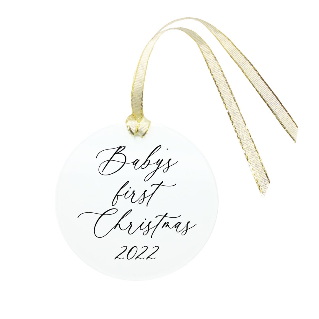 Baby's First Christmas 2022 Ornament, Personalized Christmas Keepsake