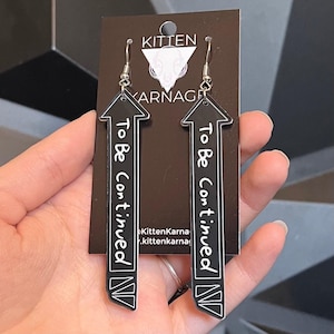 Acrylic To Be Continued JJBA Anime Manga Meme Funny Earrings