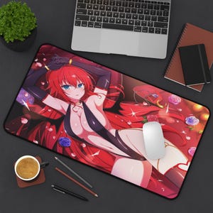 Rias Gremory Desk Mat - rias mousepad - rias desk mat - akeno mousepad - akeno desk mat - highschool dxd - akeno himejima