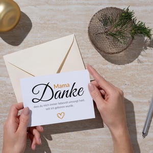 Grußkarte zum Muttertag – Liebevolle Karte für Mama | Dankeskarte für Mutter | Handgemachte Geburtstags Karte für Mutter