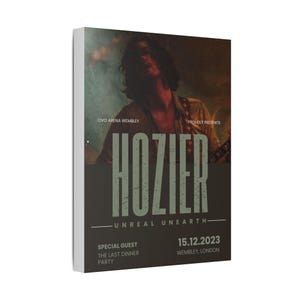 Hozier Canvas Wall Art for music Fans, Hozier Poster, Vintage Grunge Print, OVO Wembley Concert, Unreal Unearth Tour, Gift for Music Lovers