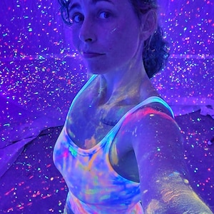 Collapsible paint splatter hula hoop