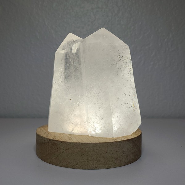 Clear quartz double tower