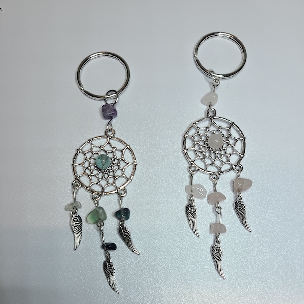 Dreamcatcher crystal keychains