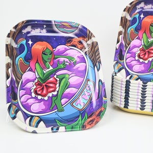 Alien Luxury THS Rolling Tray - Unique Rolling Tray - Quality Rolling Tray - Gifts for Smokers - Alien Lover Gifts - Fast US Shipping
