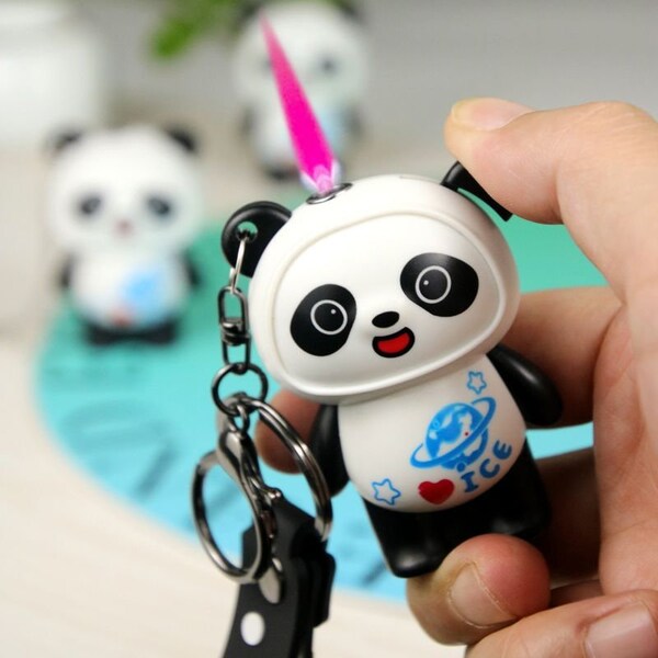 Cute Panda Lighter Love Smoking Accessories Torch Lighter Funny Gadget Windproof Red Flame Outdoor Lighter Lover Gift 2023 valentines gifts