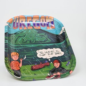 Oregon THS Rolling Tray - Unique Rolling Tray - Quality Rolling Tray - Gifts for Smokers - Oregon Lover Gifts - Fast US Shipping