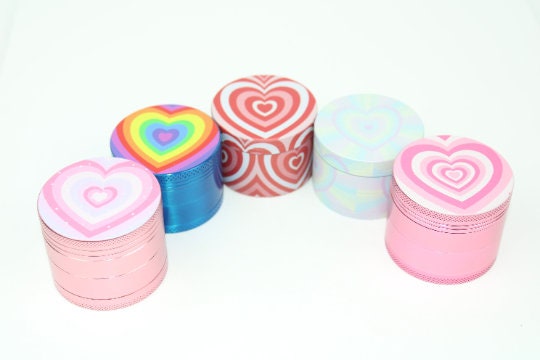 Grind with Love: The Heart's Desire Four Piece Grinder Which Comes with Fast USA Shipping