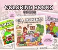 Coloring Book Bundle, Coco Wyo Girl Moments, Cute, Cozy and Comfy 120 + Digital Coloring Pages, instant download pdf