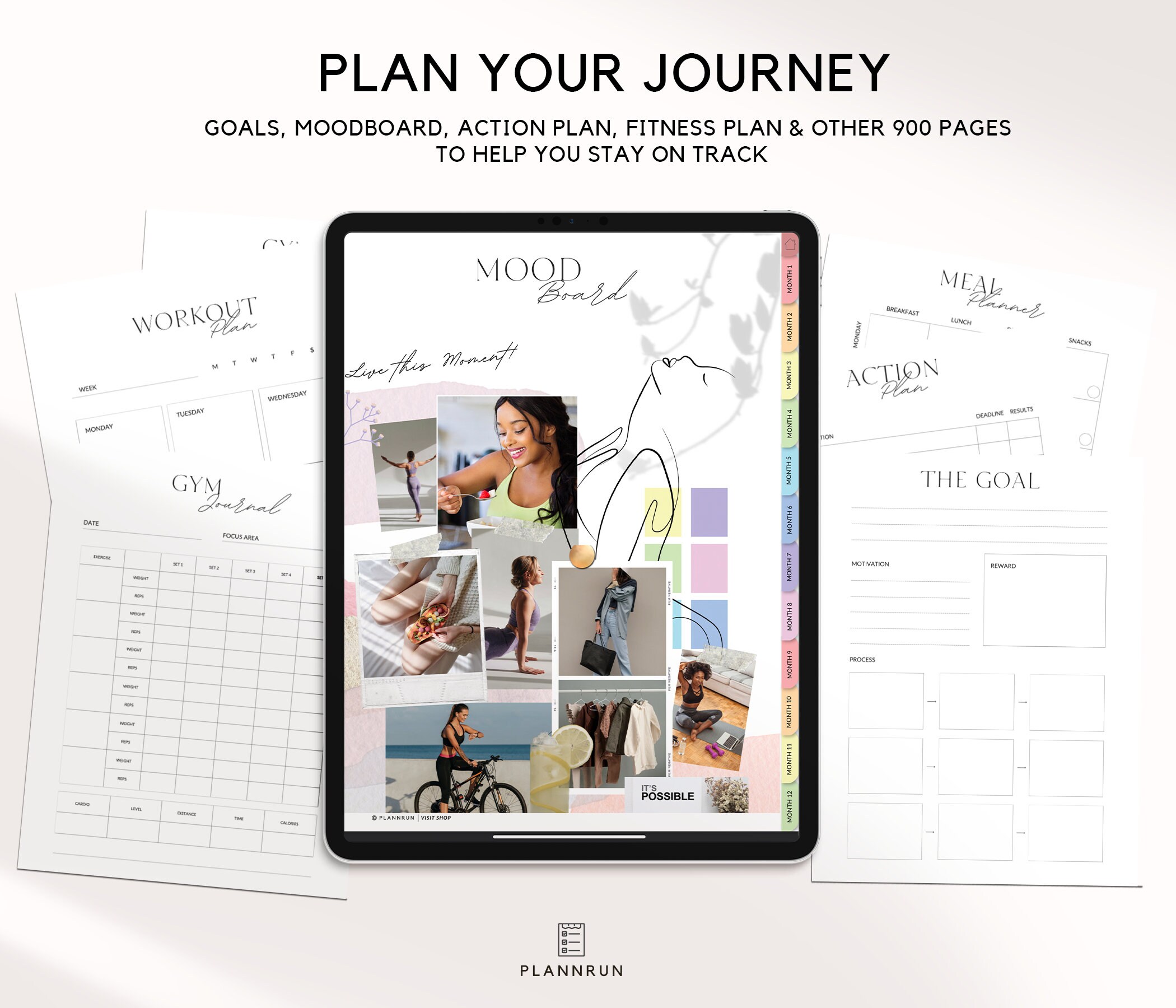 Weight Loss Journal | Fitness Planner | Workout Tracker | Gym Journal ...