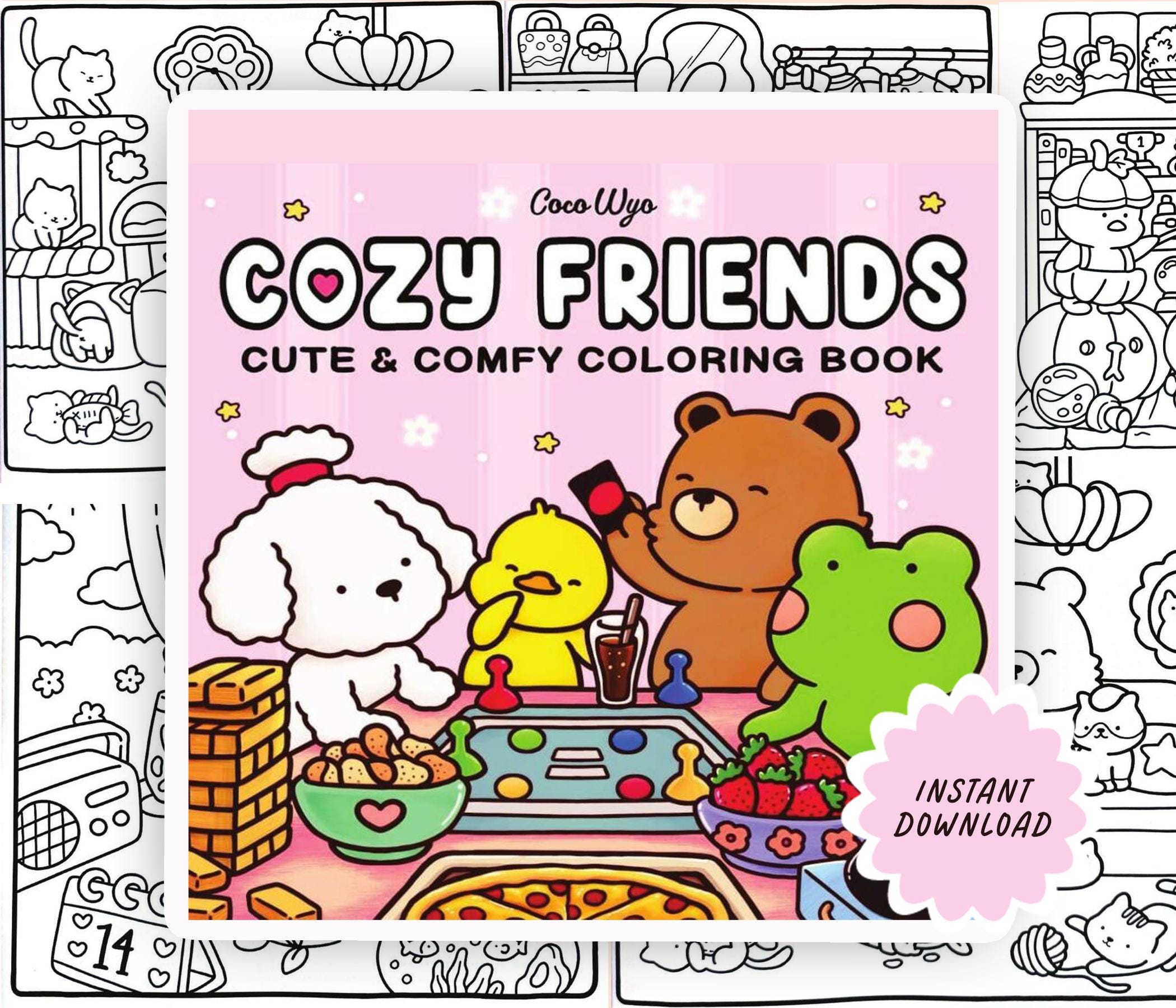 Coco Wyo Cozy Friends Coloring Book, Cute and Comfy Digital Coloring ...