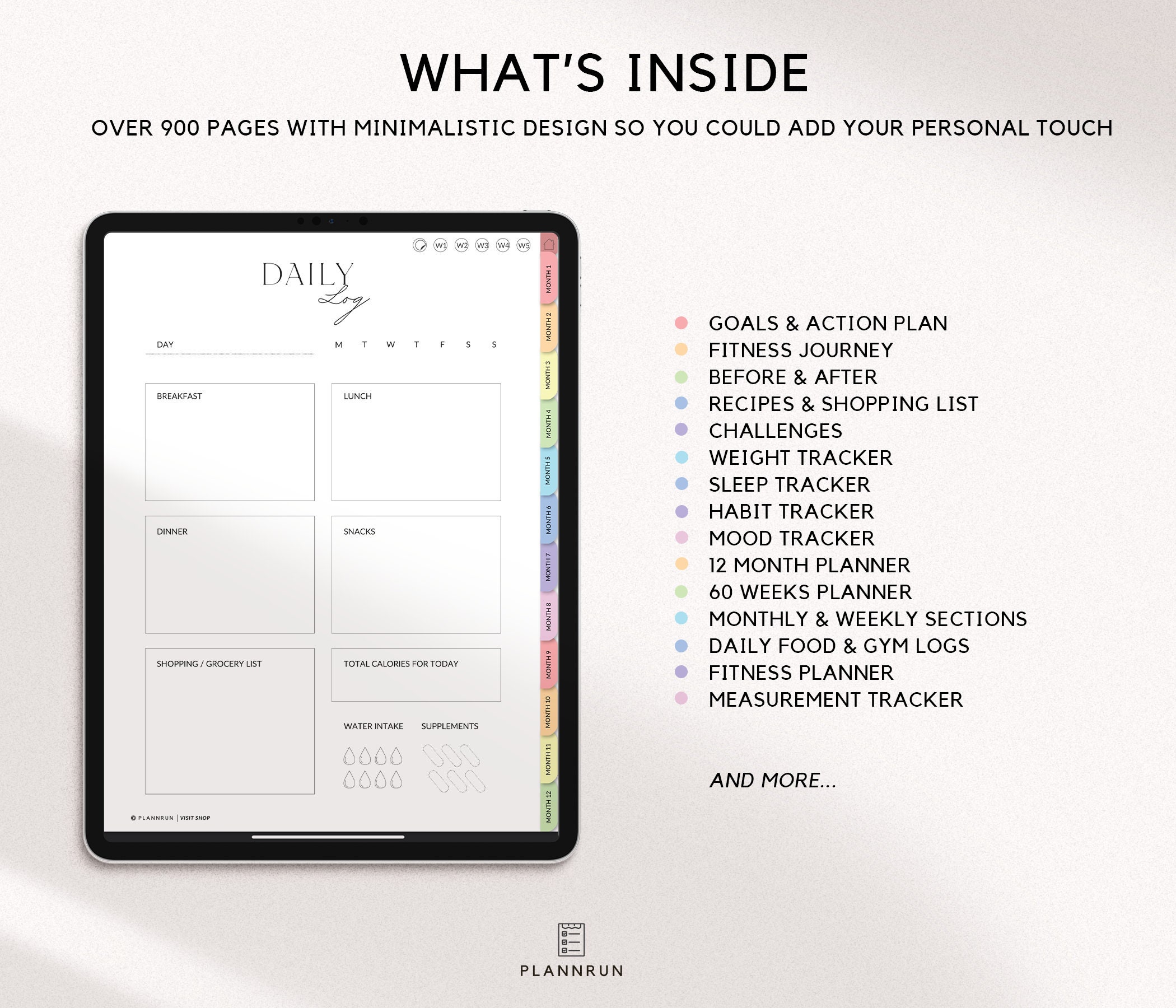Weight Loss Journal | Fitness Planner | Workout Tracker | Gym Journal ...