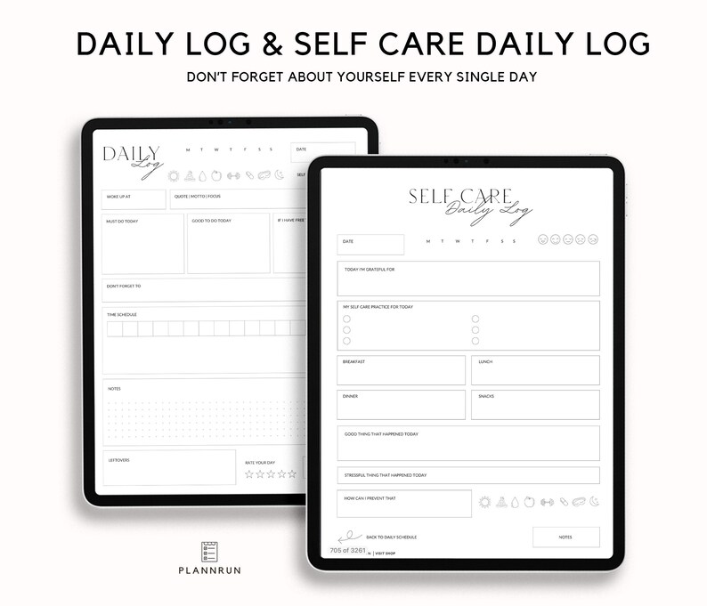 ADHD Digital Planner for Adults Self Care Journal Life Etsy