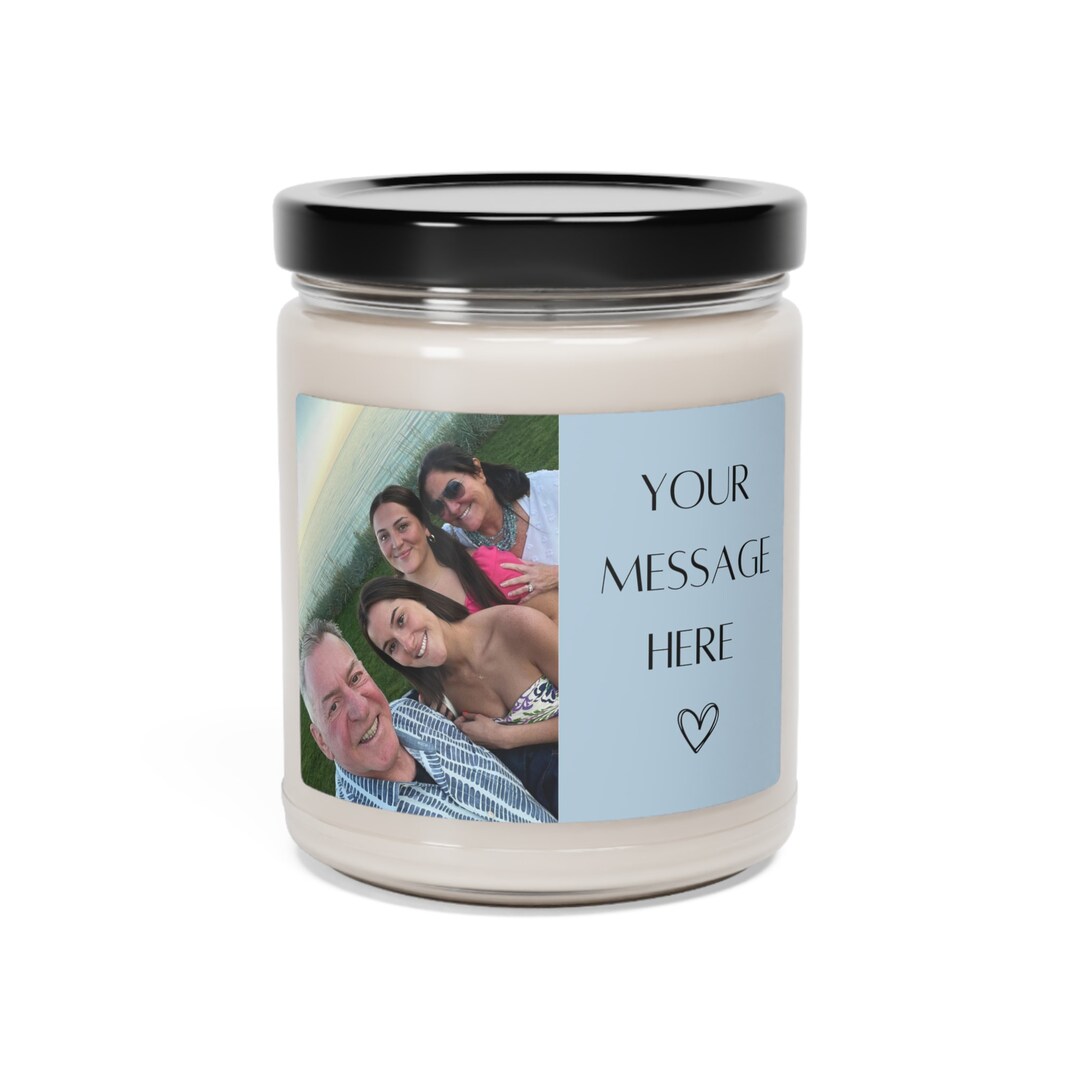 Custom Photo & Message Candle, Personalized Candle Gift, Wedding Favors, Custom Calndle With ...