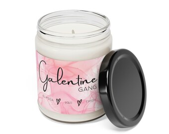 Pink Galentines Day Gift, Valentines Day Gifts, Personalized Candle, Scented Soy Candle, Candle Gifts, Best Friend Gift
