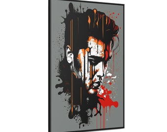 Abstract Elvis Poster for Music Lover, King of Rock and Roll, Abstract Art on Canvas, Elvis Presley Gift, Music Wall Art