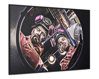 Breaking Bad Poster for Theater, Walter White Canvas Wall Art, Jesse Pinkman Poster, TV Show Wall Decor, Gift for Man Cave, Trendy Wall Art