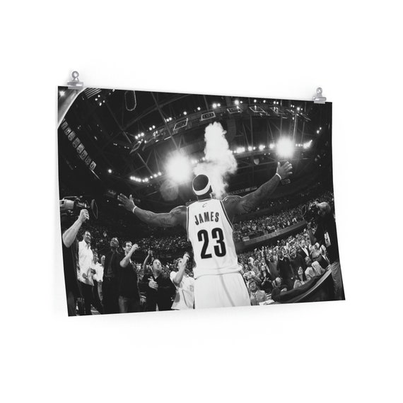 NBA LeBron James タペストリー NBA LeBron James タペストリー Lebron James Poster, Black and White