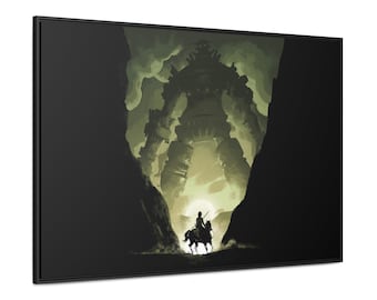 Shadow of the Colossus Poster PS2 Wall Art Playstation 2 Video Game Decor Silhouette Poster Video Game Office Decor Playstation Home Decor