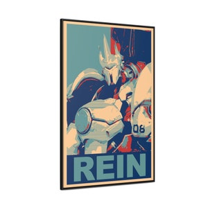 Overwatch Reinhardt Poster, Canvas, Propaganda - Overwatch 2 / Reinhardt / Overwatch Poster / Reinhardt Poster / Video Games / Wall Art