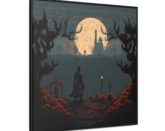 Bloodborne Poster Pixel Art Poster Retro 8bit Yharnam Bloodborne Wall Art Playstation Poster Video Game Art Trendy Wall Art Office Decor