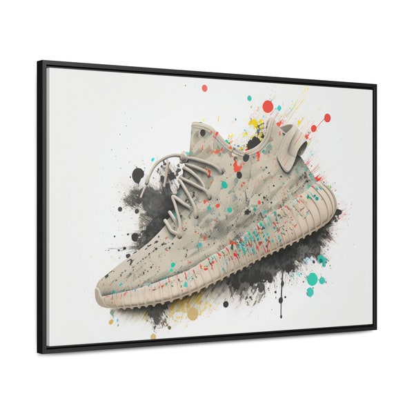 Yeezy Boost 350 Abstract Art for Sneakerhead, Gift for Boyfriend, Trendy Wall Art, Abstract Art on Canvas, Yeezy Sneaker Poster