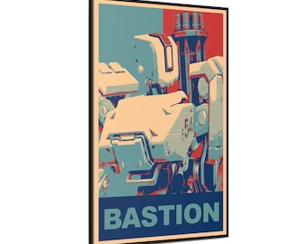 Overwatch Bastion Poster, Canvas, Propaganda - Overwatch / Bastion / Overwatch Poster / Bastion Poster / Video Games / Wall Art / Wall Decor
