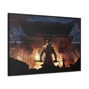 Sekiro Poster, Canvas - Sekiro Shadows Die Twice / Bloodborne / Elden Ring / Dark Souls / Demon&#39;s Souls / Video Games /Wall Art / Wall Decor