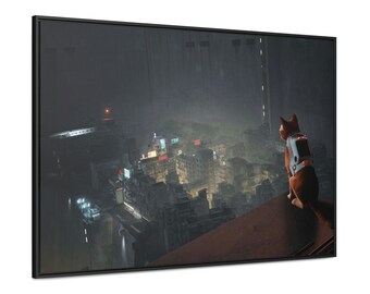 Stray Poster Playstation 5 Wall Art Video Game Wall Art Trendy Room Decor Cat Poster Video Game Decor Office Wall Art Aesthetic Room Decor