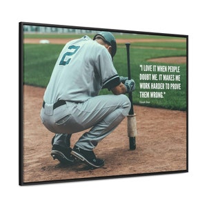 Derek Jeter Motivational Quote Wall Art, Inspirational Quote, Office Decor, Yankees Poster, Trendy Wall Art, Baseball Wall Decor Gift