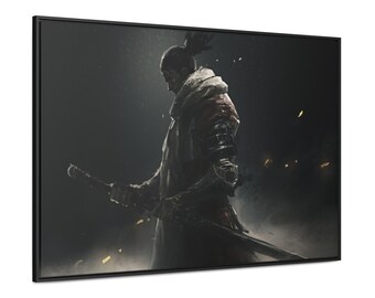Sekiro Poster Wolf Ookami Wall Art Elden Ring Art Bloodborne Art Shadow of the Erdtree Art Dark Souls Art Video Game Wall Decor Playstation