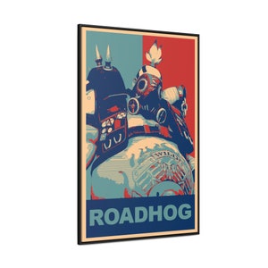 Overwatch Roadhog Poster, Canvas, Propaganda - Overwatch 2 / Roadhog / Overwatch Poster / Roadhog Poster / Video Games / Gaming / Wall Art