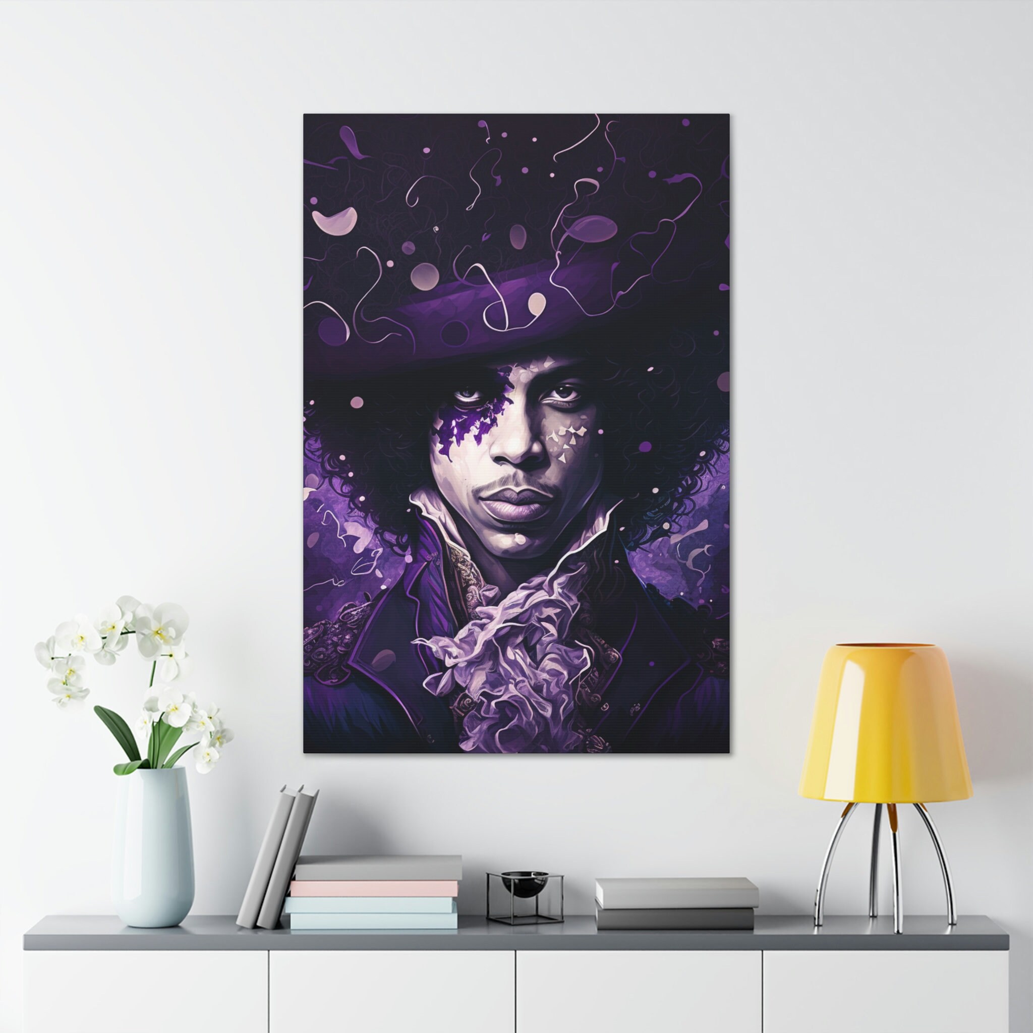 Prince Glam Rock Abstract Wall Art, Glam Metal Wall Decor, Prince ...