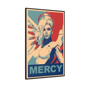 Overwatch Mercy Poster, Canvas, Propaganda - Overwatch 2 / Mercy / Overwatch Poster / Mercy Poster / Video Games / Gaming / Wall Art