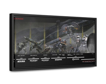 Metal Gear Solid Canvas 20x10 MGS Evolution of Metal Gear Wall Art Metal Gear Poster Solid Snake MGS Wall Art Video Game Poster Kojima