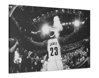 Cornice Con Foto Ricordo Di LeBron James – Ristampa Autografata, Quadro Sportivo In Bianco E Nero Con Supporto, Realizzato A Mano In UK, 555x300 Mm - 4