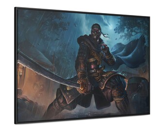Ghost of Tsushima Poster Playstation Wall Art Video Game Wall Art Trendy Room Decor Samurai Poster Video Game Decor Office Wall Art PS5