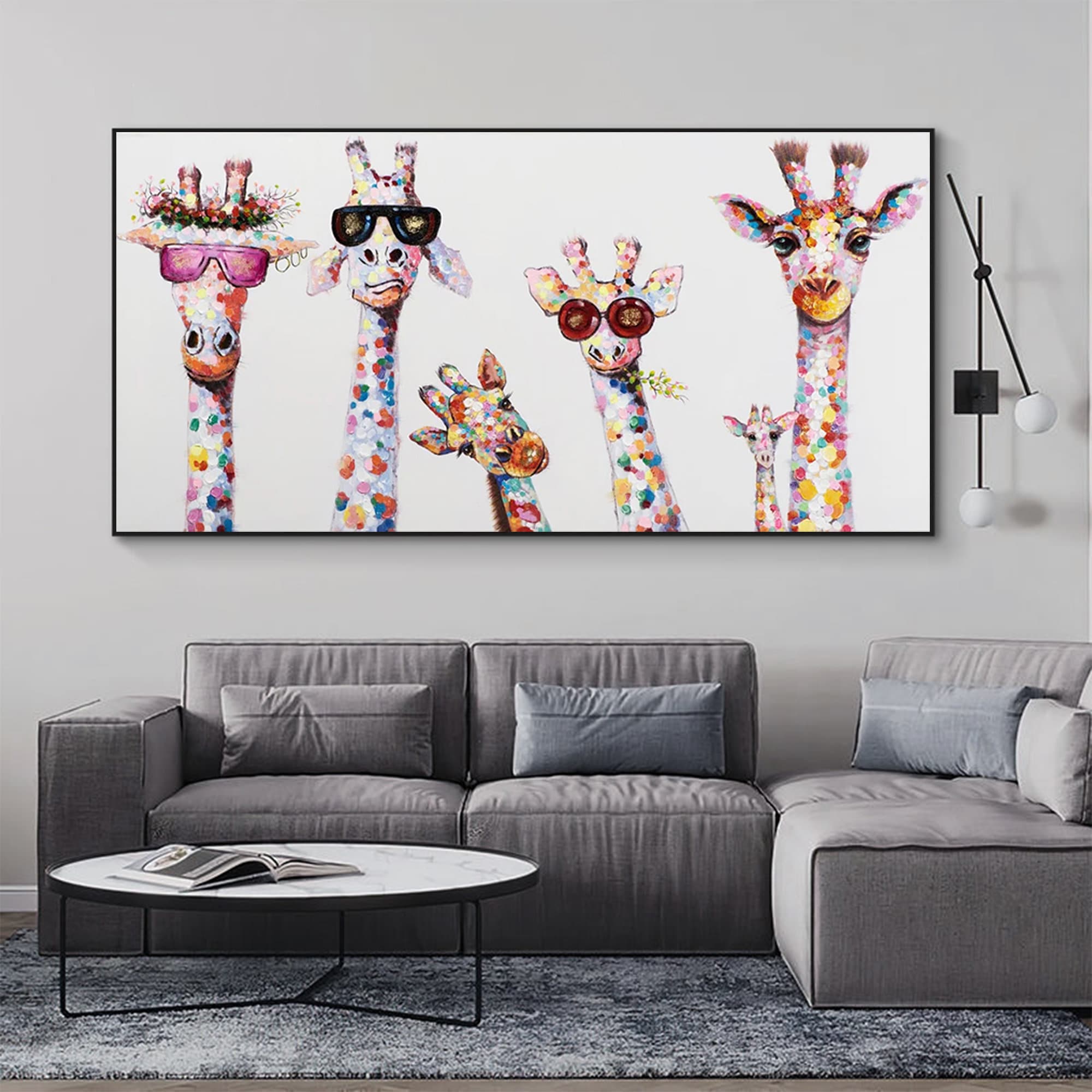Abstract Giraffe Oil Painting on Canvas Original Custom Etsy
