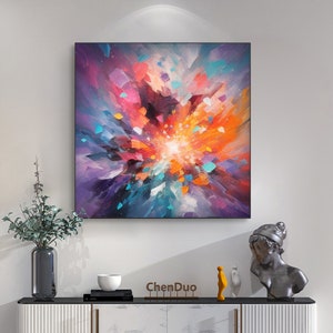 Abstract Colorful Oil Painting on Canvas Original Color - Etsy