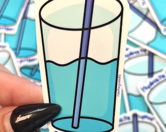Hydrateer je vleesgevangenis || Leuke hydratatiesticker || 3"-sticker || Glanzend ||