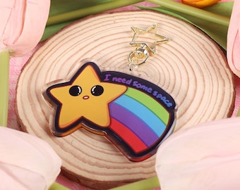 I Need Some Space Keychain || 3 inch || Acrylic Epoxy Keychain ||