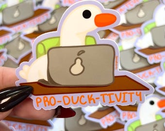 Pro-Eend-activiteit || Leuke eendsticker || 3"-sticker || Glanzend ||