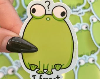 I Frogot-sticker || Jed de kikker || 3"-sticker || Glanzend ||