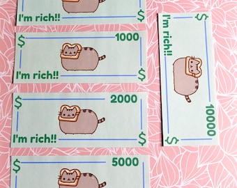 Digitaal afdrukbare 12-delige kawaii schattige tijdelijke aanduidingen voor geldvulling