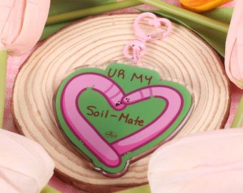 Soil Mate-sleutelhanger || 3 inch || Acrylepoxysleutelhanger ||