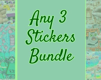 Pick Any 3 Stickers || Glossy Vinyl Stickers 3in ||